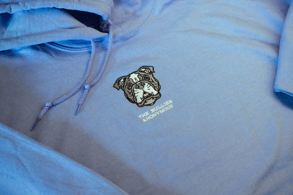 English Bulldog Hoodie (Collegiate Blue)