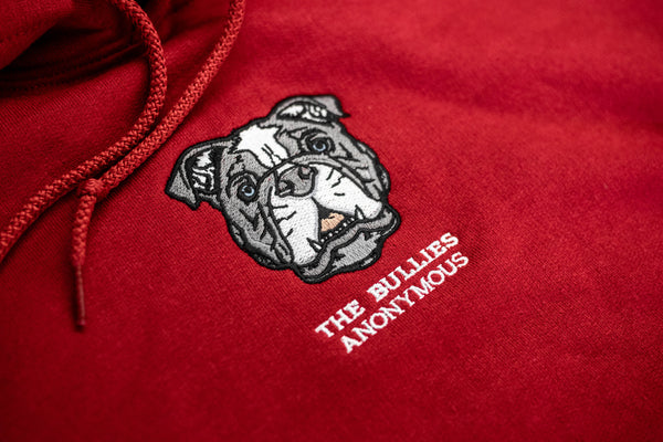 English Bulldog Hoodie (Collegiate Red)