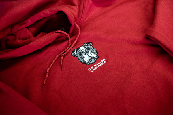 English Bulldog Hoodie (Collegiate Red)